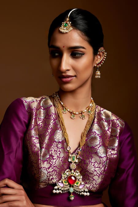 Buy Tribe Amrapali Multi Color Uma Pearl Embellished Maangtikka Online at Aza Fashions Buy_Tribe Amrapali_Multi Color Uma Pearl Embellished Maangtikka _Online_at_Aza_Fashions