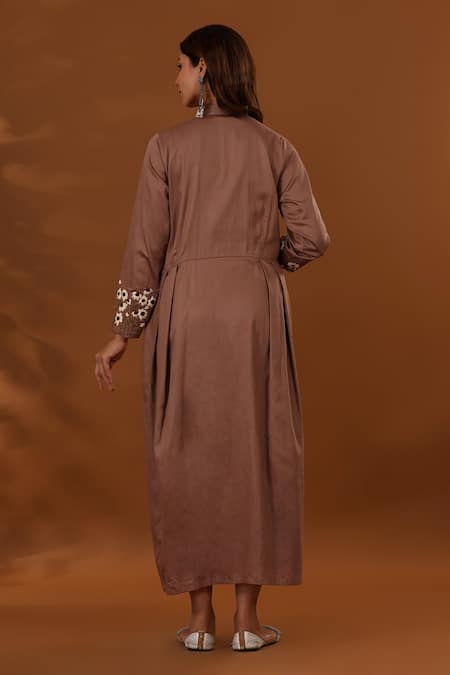 The Home Affair Floral Placement Embroidered Dress 