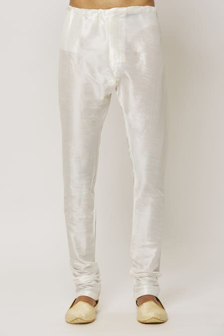 Arihant Rai Sinha_Grey Silk, Cotton, Chanderi Crystals, Sequins Embellished Sherwani With Churidar _at_Aza_Fashions