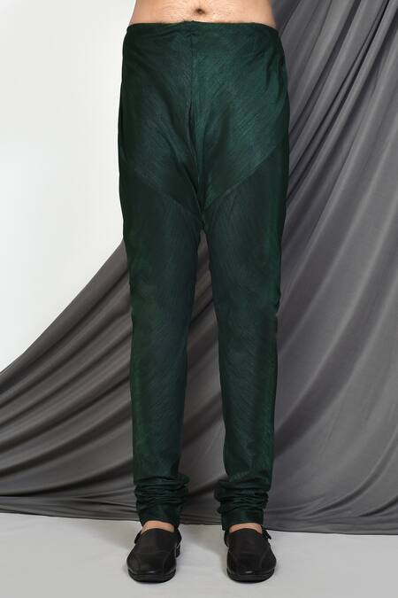 Arihant Rai Sinha_Green Silk, Jacquard Ditsy Layered Sherwani Set _Online_at_Aza_Fashions