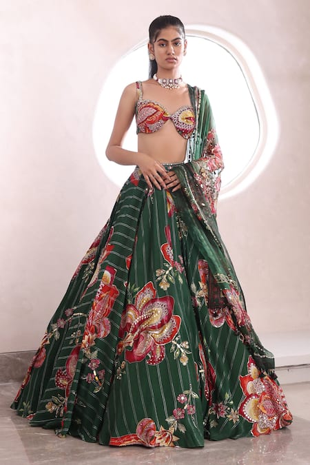 Mahima Mahajan Yuna Floral Print Lehenga Set 