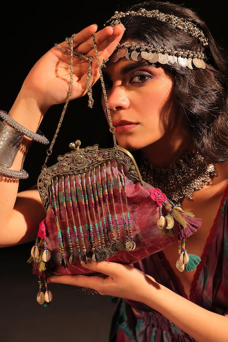 Capisvirleo Pira Silk Tie-Dye Clutch 