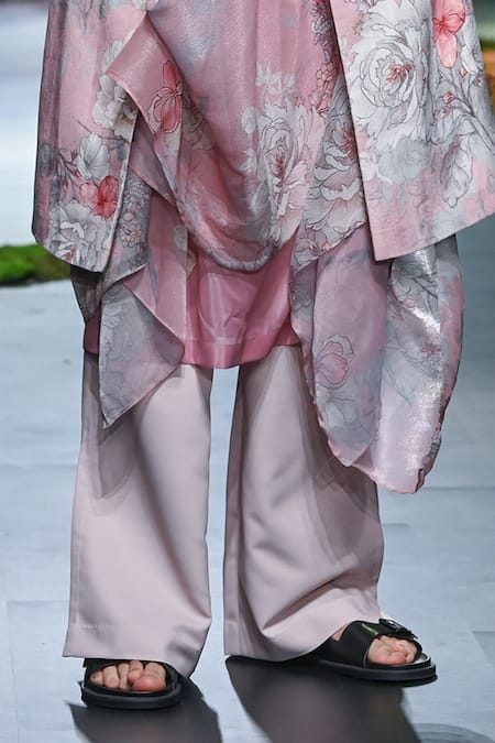 Shop Varun Bahl Pink Velvet, Polyester, Terrycloth Embroidery Floral Print Sherwani Trouser Set Online at Aza Fashions Shop_Varun Bahl_Pink Velvet, Polyester, Terrycloth Embroidery Floral Print Sherwani Trouser Set _Online_at_Aza_Fashions