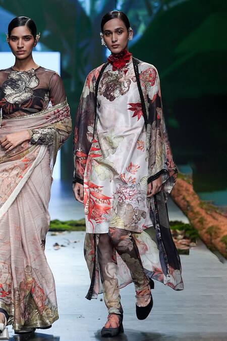 Buy Varun Bahl Brown Net, Chanderi, Velvet Embroidery, Sequins, Cut Printed And Cape Kurta Set Online at Aza Fashions Buy_Varun Bahl_Brown Net, Chanderi, Velvet Embroidery, Sequins, Cut Printed And Cape Kurta Set _Online_at_Aza_Fashions