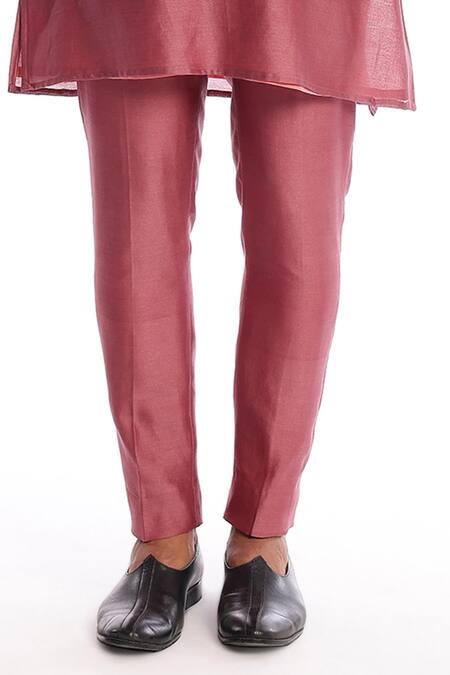 Aisha Rao Pink Silk Sequins Dawn Yoke Embellished Kurta And Pant Set Online at Aza Fashions Aisha Rao_Pink Silk Sequins Dawn Yoke Embellished Kurta And Pant Set _Online_at_Aza_Fashions