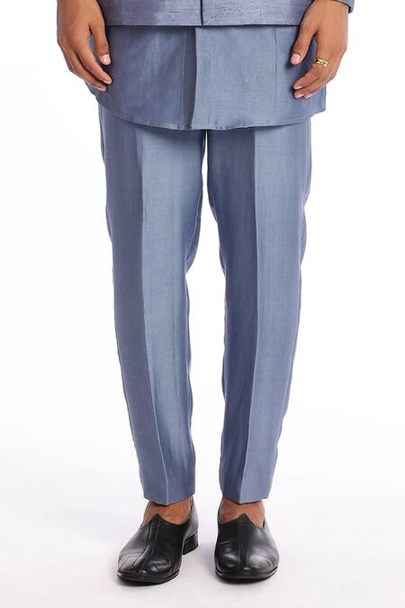 Aisha Rao Blue Silk Sequins Nebula Embroidered Bundi Kurta Set Online at Aza Fashions Aisha Rao_Blue Silk Sequins Nebula Embroidered Bundi Kurta Set _Online_at_Aza_Fashions