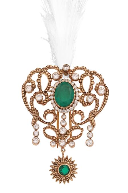 Buy_Cosa Nostraa_Green Embroidery Minimal Magic Kalangi _Online_at_Aza_Fashions