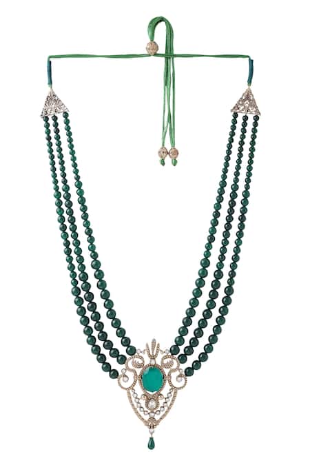 Buy_Cosa Nostraa_Green Verdant Harmony Mala _Online_at_Aza_Fashions