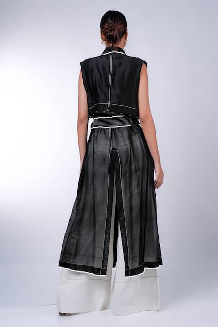 Diksha Khanna Solid Trench Coat Pant Set 