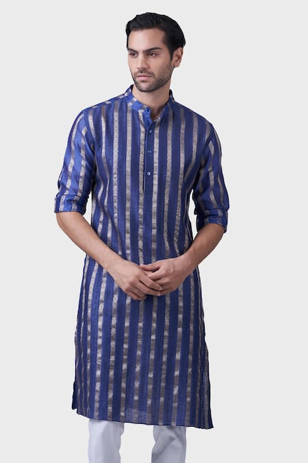 Raghavendra Rathore Jodhpur Embroidered Silk Kurta 