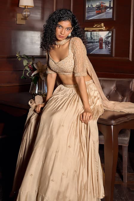 Astha Batra Hand Embroidered Lehenga Set 