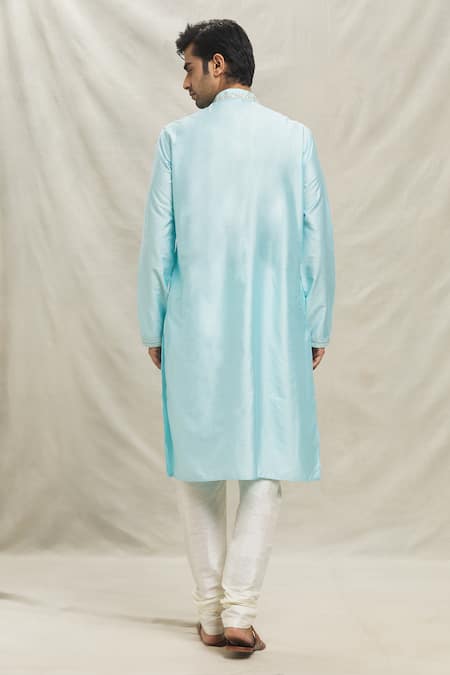 Arihant Rai Sinha Bloom Mirror Embroidered Placket Kurta Set 