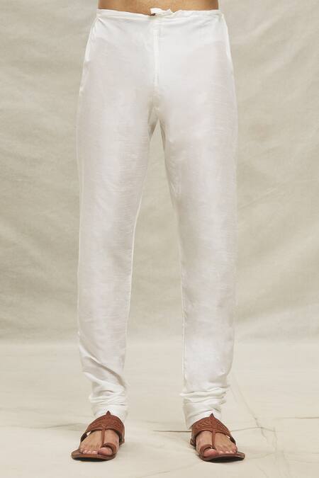 Arihant Rai Sinha_Cream , Satin Mirrors, Sequins Plumeria Embroidered Placket Kurta Set _at_Aza_Fashions