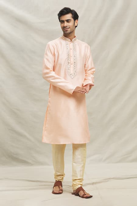 Arihant Rai Sinha Clover Embroidered Placket Kurta Set 