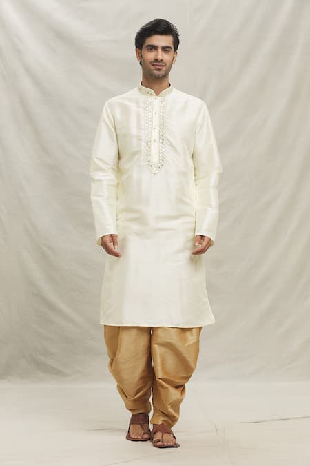 Arihant Rai Sinha Sequin Embellished Placement Kurta With Dhoti Pant 