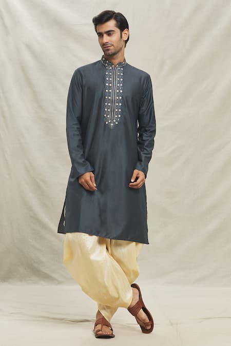 Arihant Rai Sinha Blossom Embroidered Kurta With Dhoti Pant 