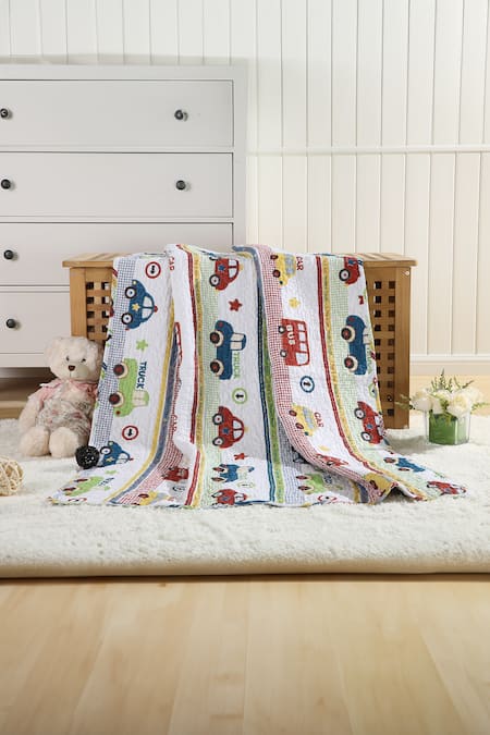 Quliting Tree Car Pattern Cotton Baby Quilt 