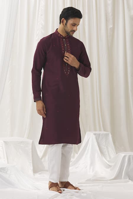 Alaya Advani Floral Embroidered Placket Kurta With Pant 