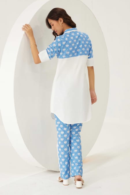 Label Kheerganga Floral Print Yoke Shirt With Pant 