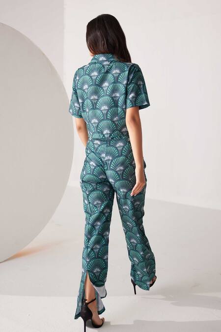 Label Kheerganga Forest Fern Print Shirt With Pant 