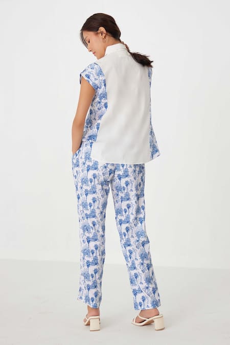 Label Kheerganga Riverstone Panel Print Shirt With Pant 