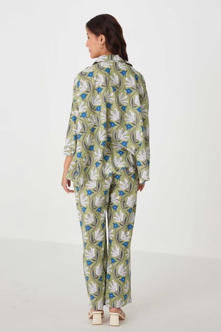 Label Kheerganga Tulip Bloom Print Shirt With Pant 