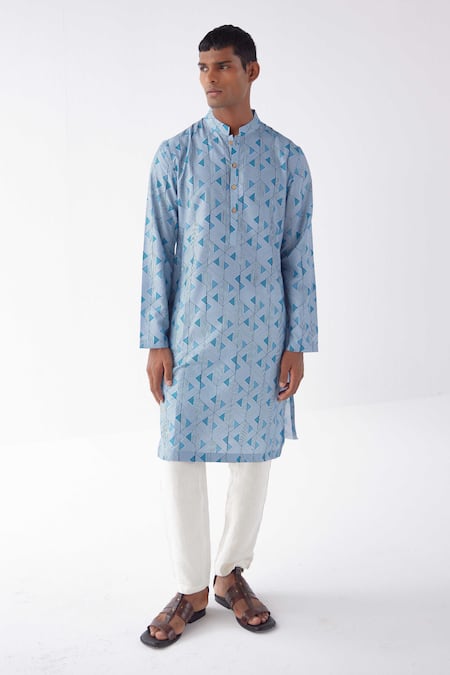 Label Kheerganga Aztec Geometric Print Kurta 