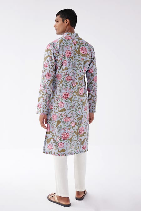 Label Kheerganga Floral Print Cotton Kurta 