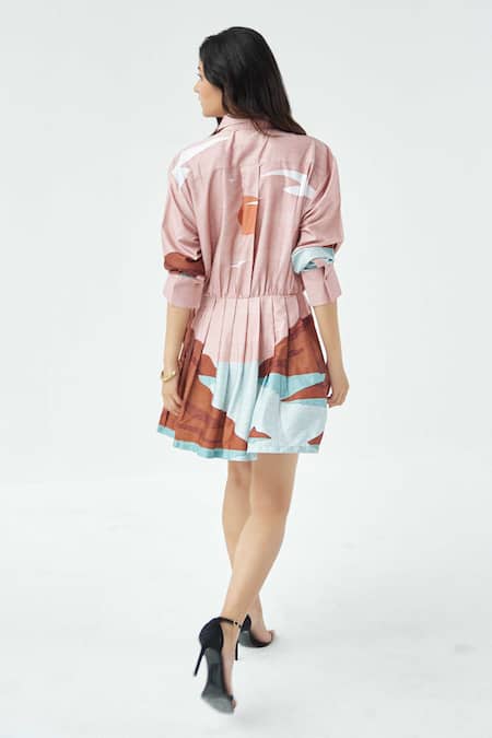 Label Kheerganga Mountain Valley Pleated Skirt Dress 