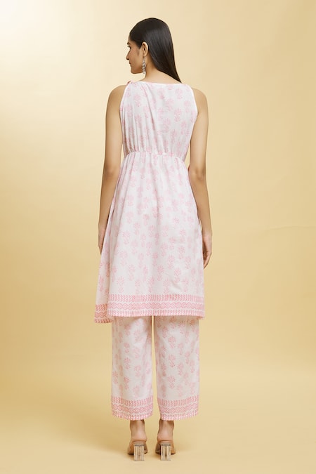 Khwaab By Sanjana Lakhani Carnation Bloom Print Kurta & Pant Set 