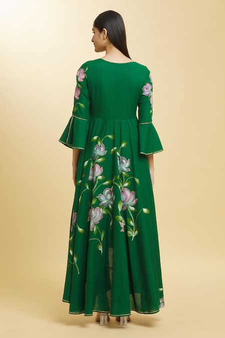 Samyukta Singhania Padma Bloom Print Anarkali Pant Set 