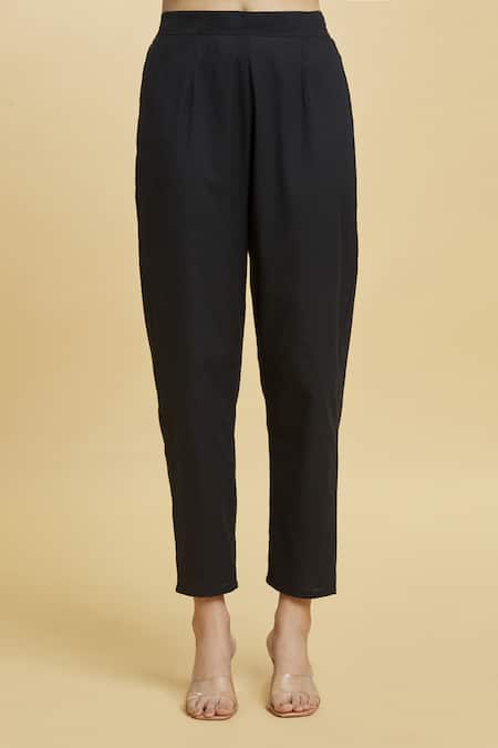 Naintara Bajaj Black Georgette, Cotton Tassels Charcoal Art Leheriya Anarkali Pant Set at Aza Fashions Naintara Bajaj_Black Georgette, Cotton Tassels Charcoal Art Leheriya Anarkali Pant Set _at_Aza_Fashions