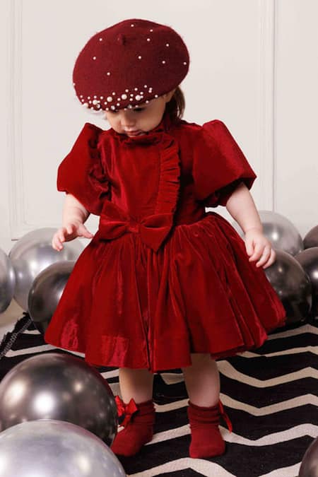 Hoity Moppet_Red Velvet Joy Dress _at_Aza_Fashions