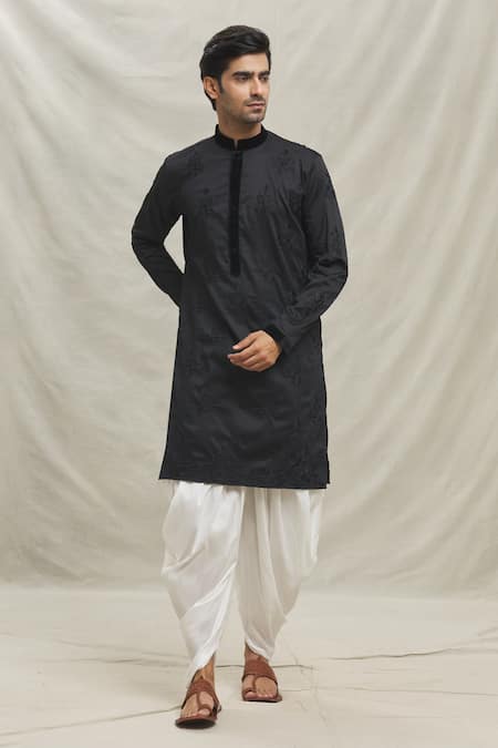 Arihant Rai Sinha Floral Heart Embroidered Kurta With Dhoti Pant 