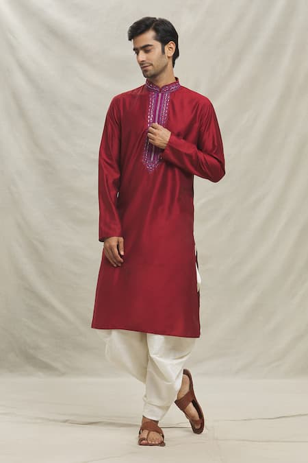 Arihant Rai Sinha Butti Embroidered Kurta With Dhoti Pant 