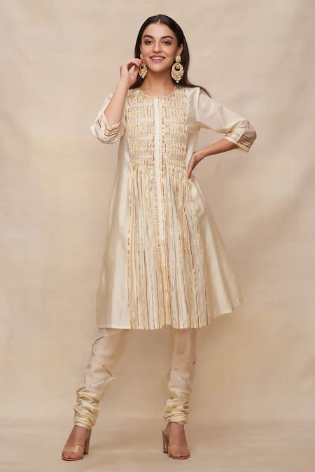 Gulabo by Abu Sandeep Gota Embellished A-Line Kurta 