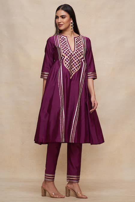 Gulabo by Abu Sandeep Two Tone Gota Embellished Kurta 