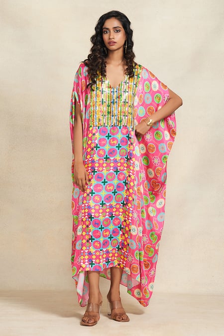 Gulabo by Abu Sandeep Animal Print Kaftan 