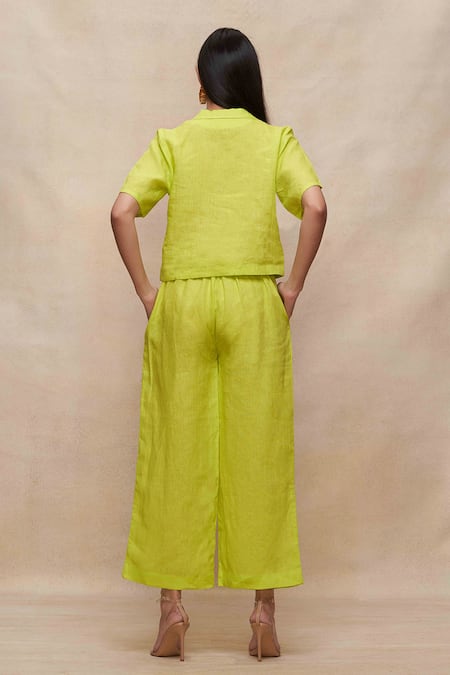 Gulabo By Abu Sandeep Linen Straight Pant 