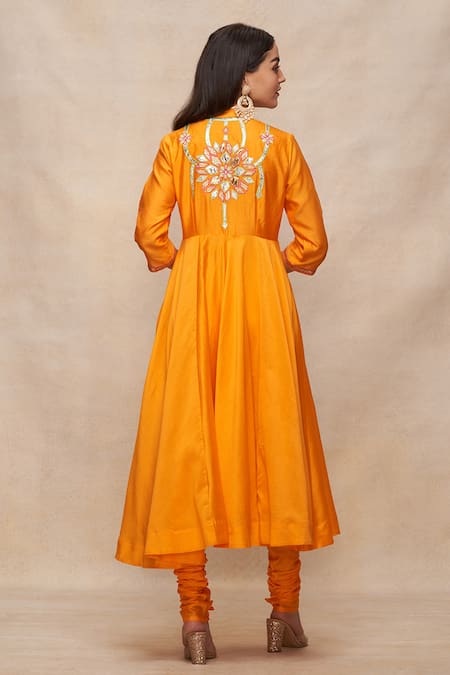 Gulabo By Abu Sandeep Gathered Chanderi Churidar 