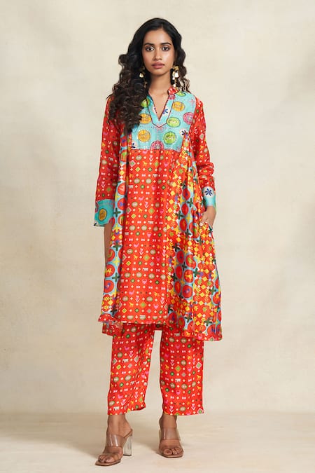 Gulabo by Abu Sandeep Yara Chanderi Printed Tunic 