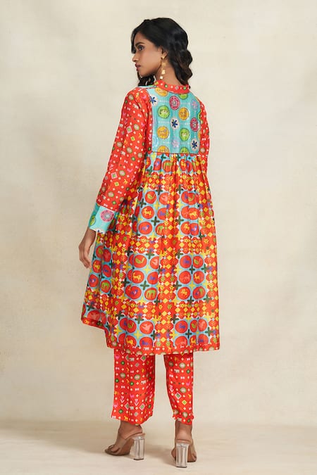 Gulabo By Abu Sandeep Yara Chanderi Printed Tunic 