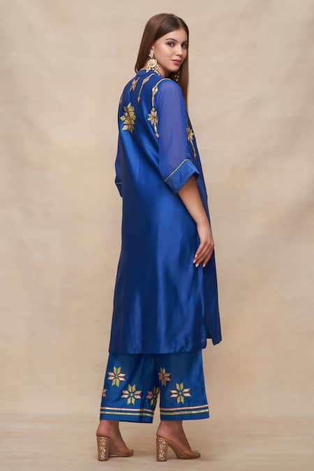 Gulabo By Abu Sandeep Gota Embroidered Straight Kurta 