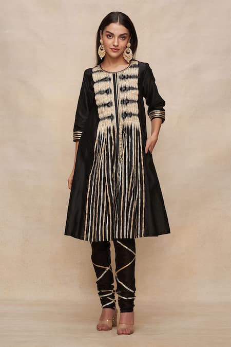 Gulabo by Abu Sandeep Chanderi Gota Work Tunic 