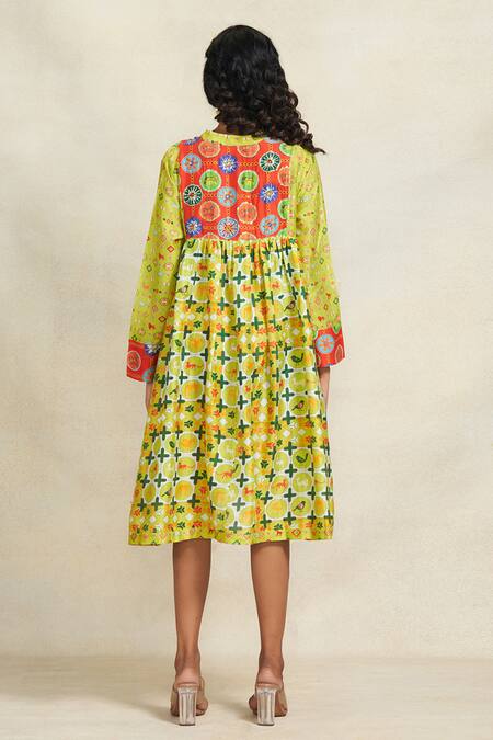 Gulabo By Abu Sandeep Floral Print Gathered Kurta 