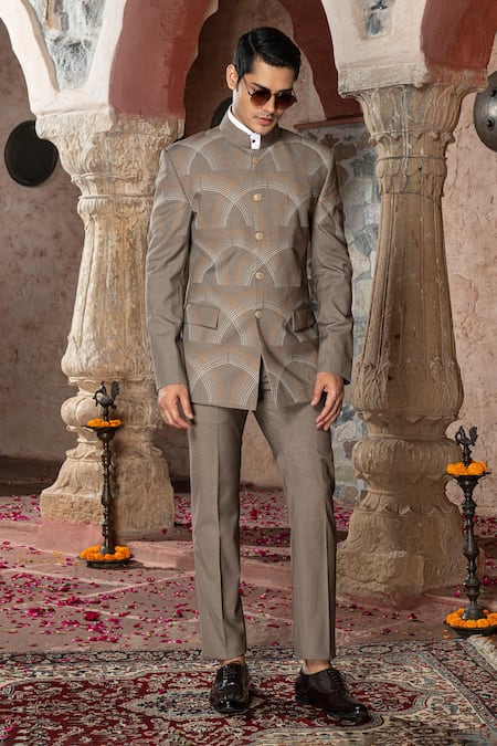 Abkasa Alumen Embroidered Bandhgala Pant Set 