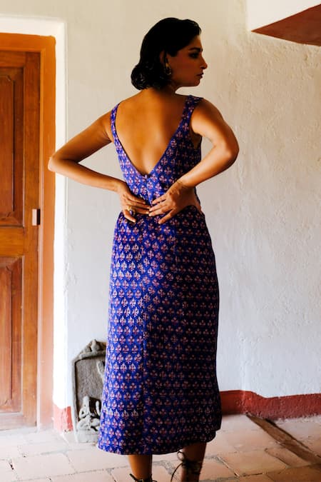 Jodi Nur Embroidered Hand Block Print Dress 