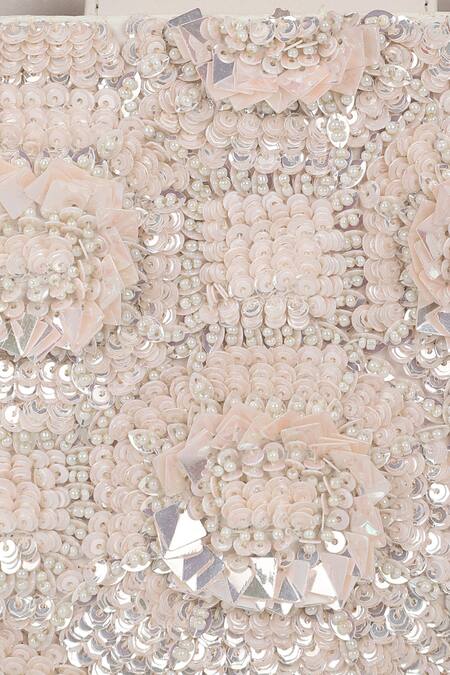 Shop_Aanchal Sayal_White Embellished Alyssa Clutch_Online_at_Aza_Fashions
