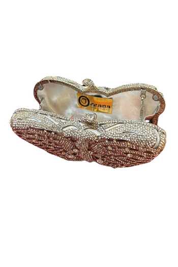 Oceana Clutches Silver Crystals, Rhinestones Butterfly Swarovski Embellished Clutch Online at Aza Fashions Oceana Clutches_Silver Crystals, Rhinestones Butterfly Swarovski Embellished Clutch_Online_at_Aza_Fashions
