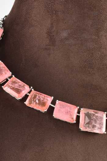 Zaza By Somya Pink Stones Magnificent Studded Necklace Set Online at Aza Fashions Zaza By Somya_Pink Stones Magnificent Studded Necklace Set _Online_at_Aza_Fashions